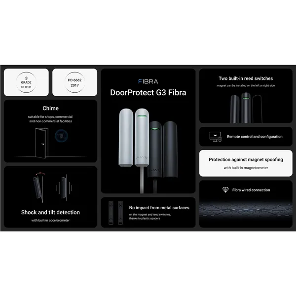 Ajax Superior DoorProtect G3 Fibra,černá