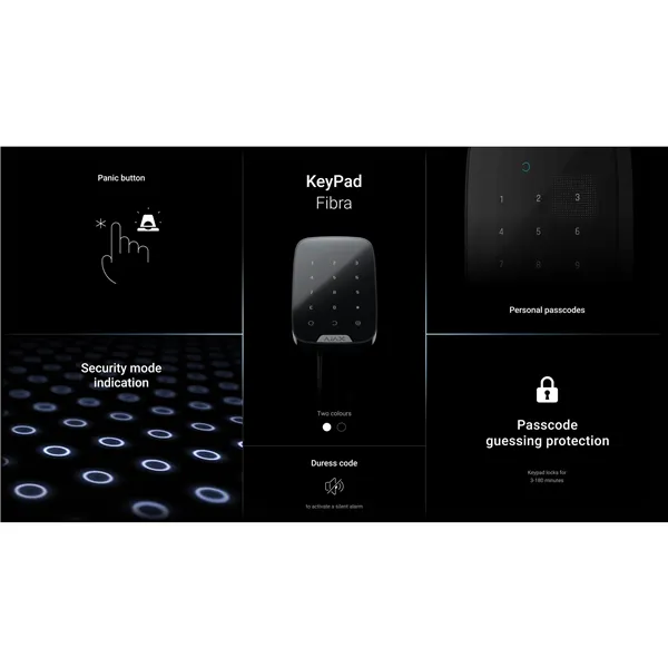 Ajax Superior KeyPad Fibra, černá