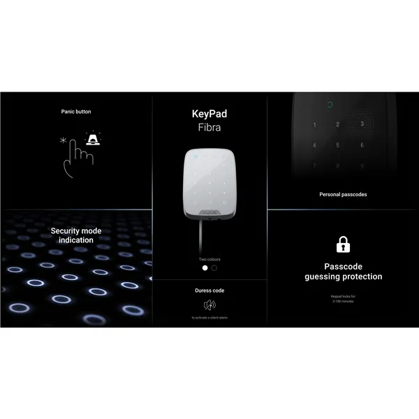 AJAX KeyPad Fibra, bílá