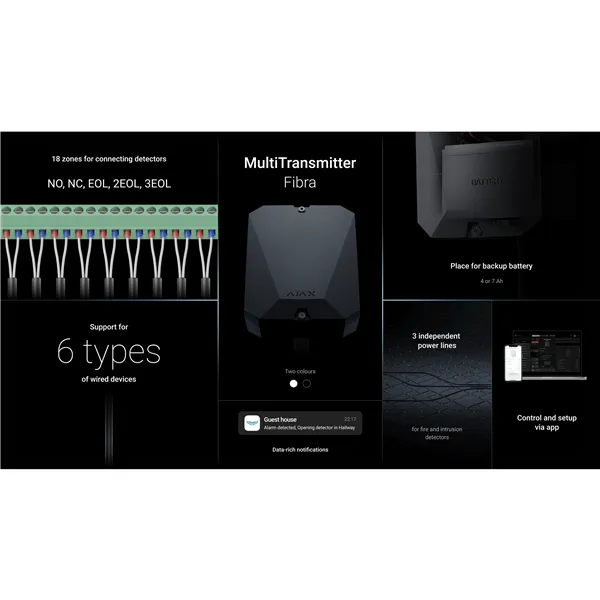 Superior MultiTransmitter Fibra, černá