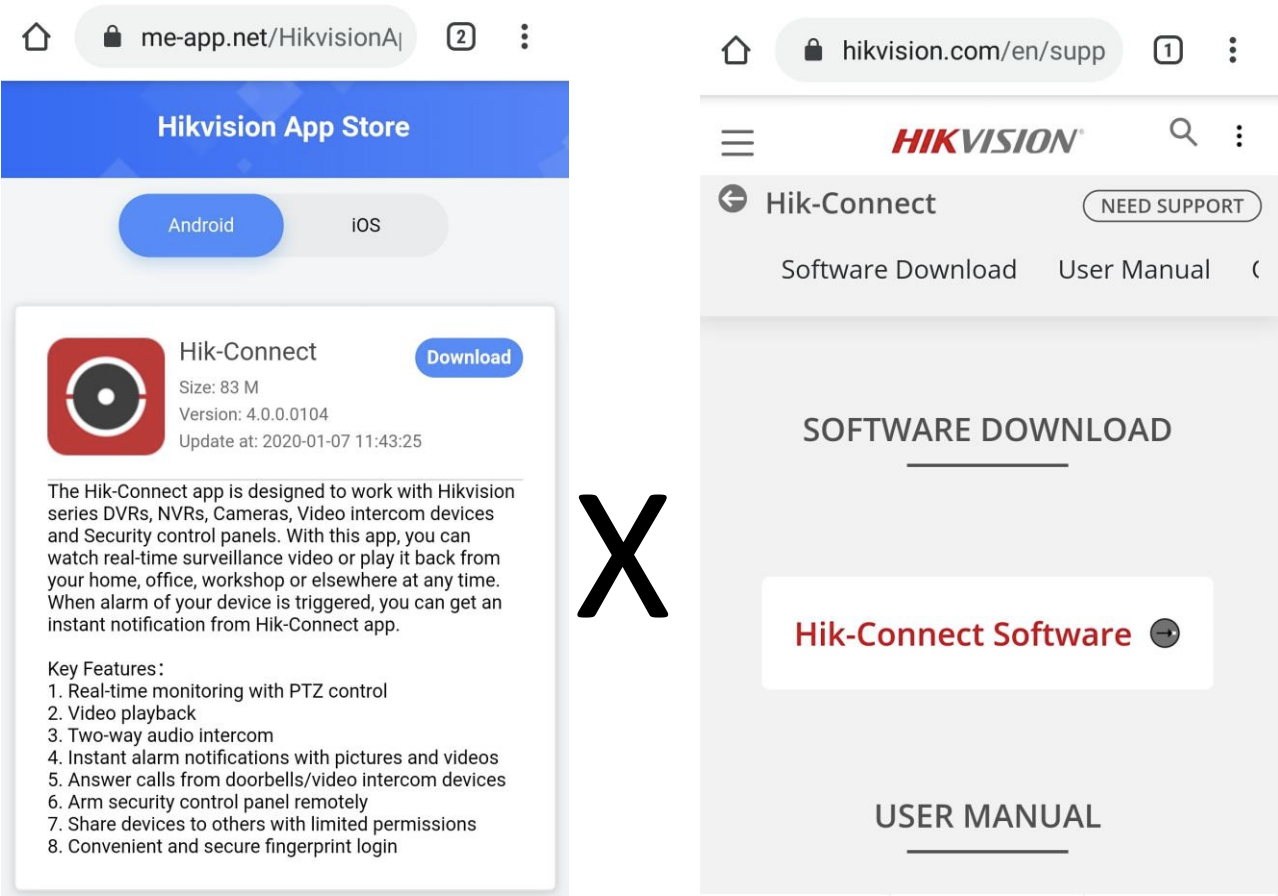 aplikace Hikvision